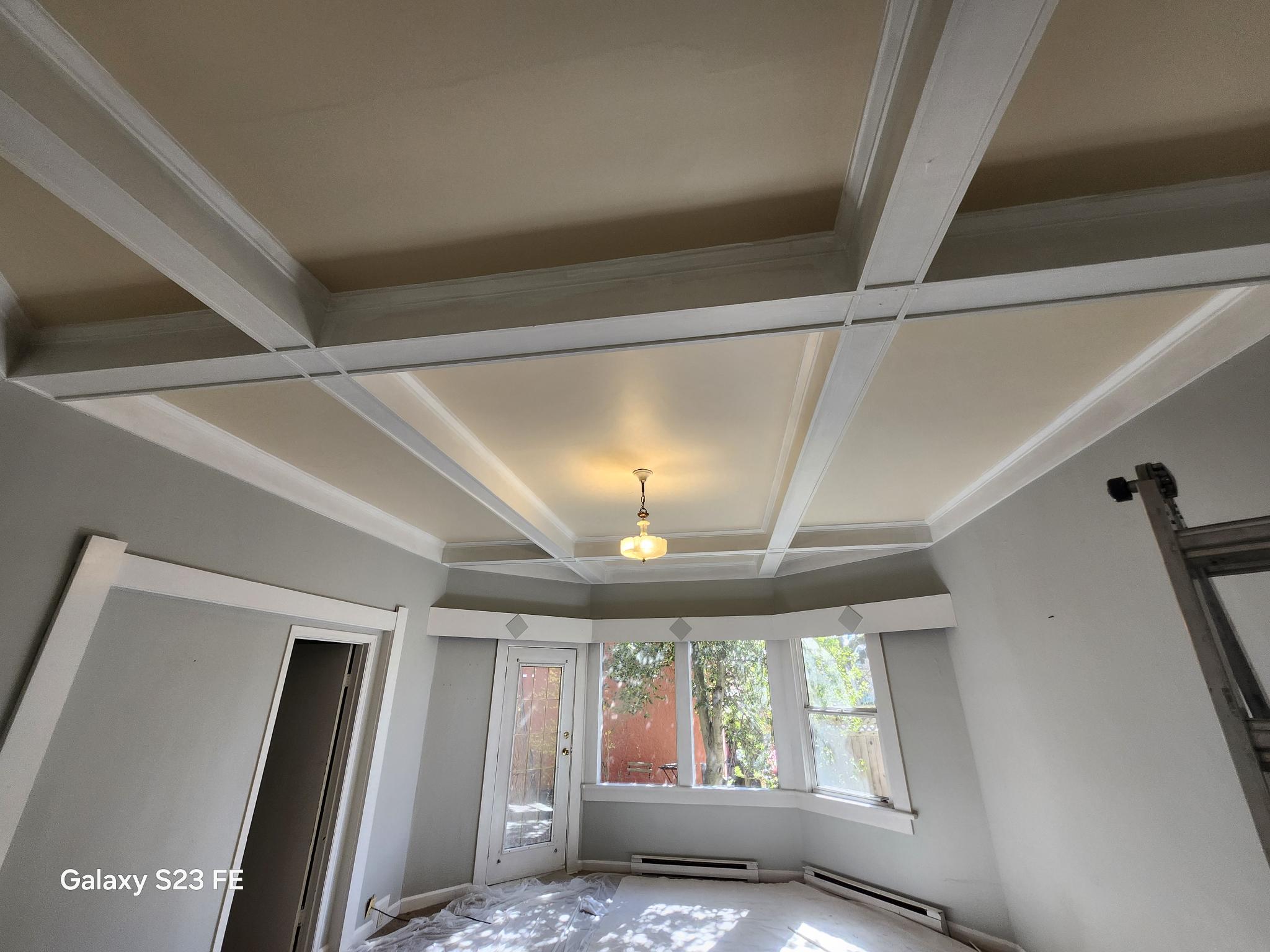 Interior after painting — finished ceiling